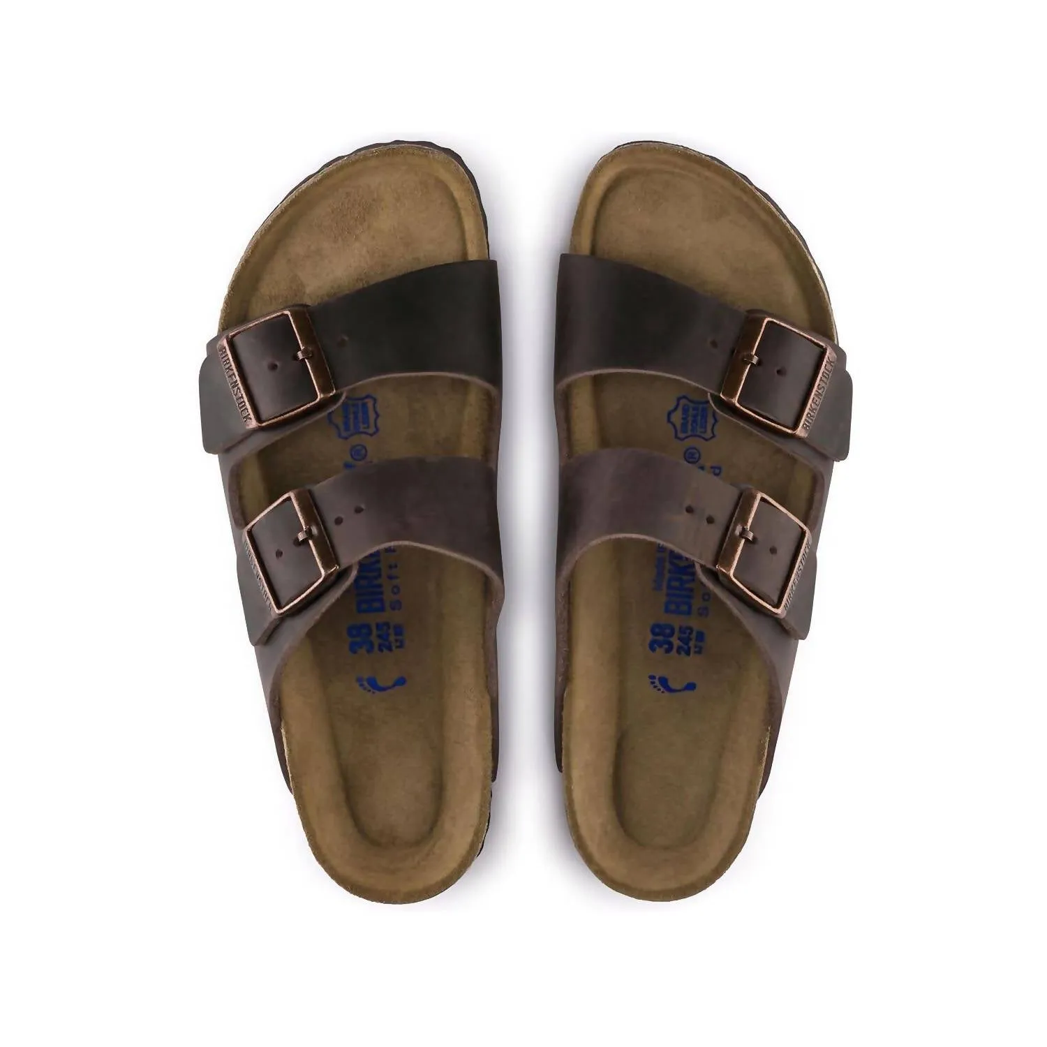 Unisex Arizona Soft Footbed Oiled Leather Sandal In Habana
