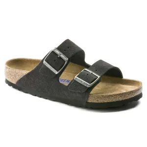 Unisex Arizona Soft Footbed Suede Leather Sandals - Regular Fit In Velvet Grey