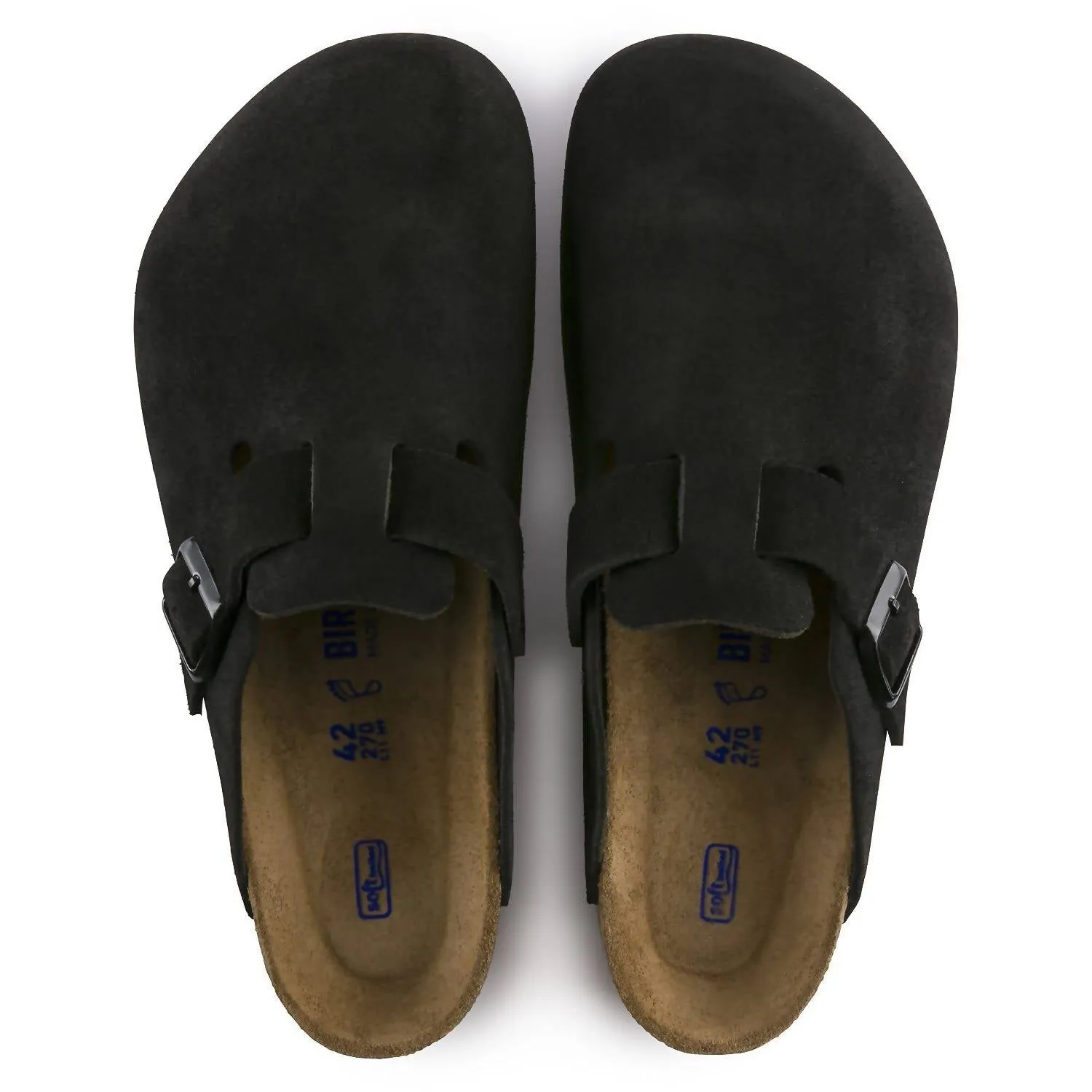 Unisex Boston Soft Footbed Sandal - Regular In Black Suede