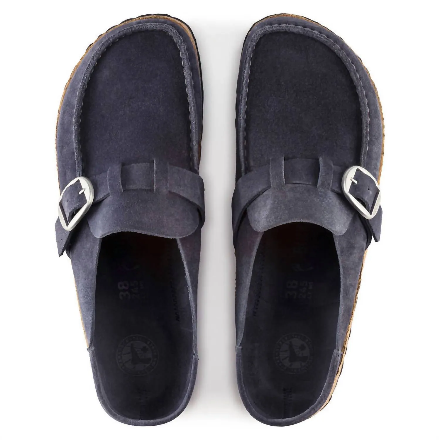 Unisex Buckley Suede Leather Sandal in Night