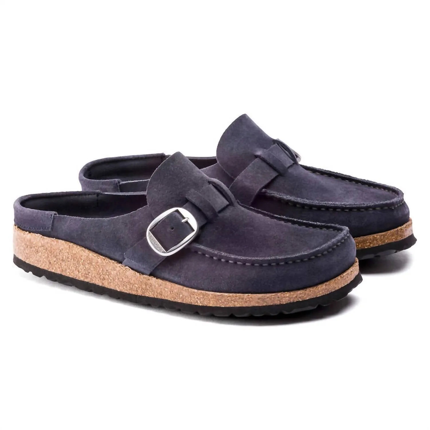 Unisex Buckley Suede Leather Sandal in Night