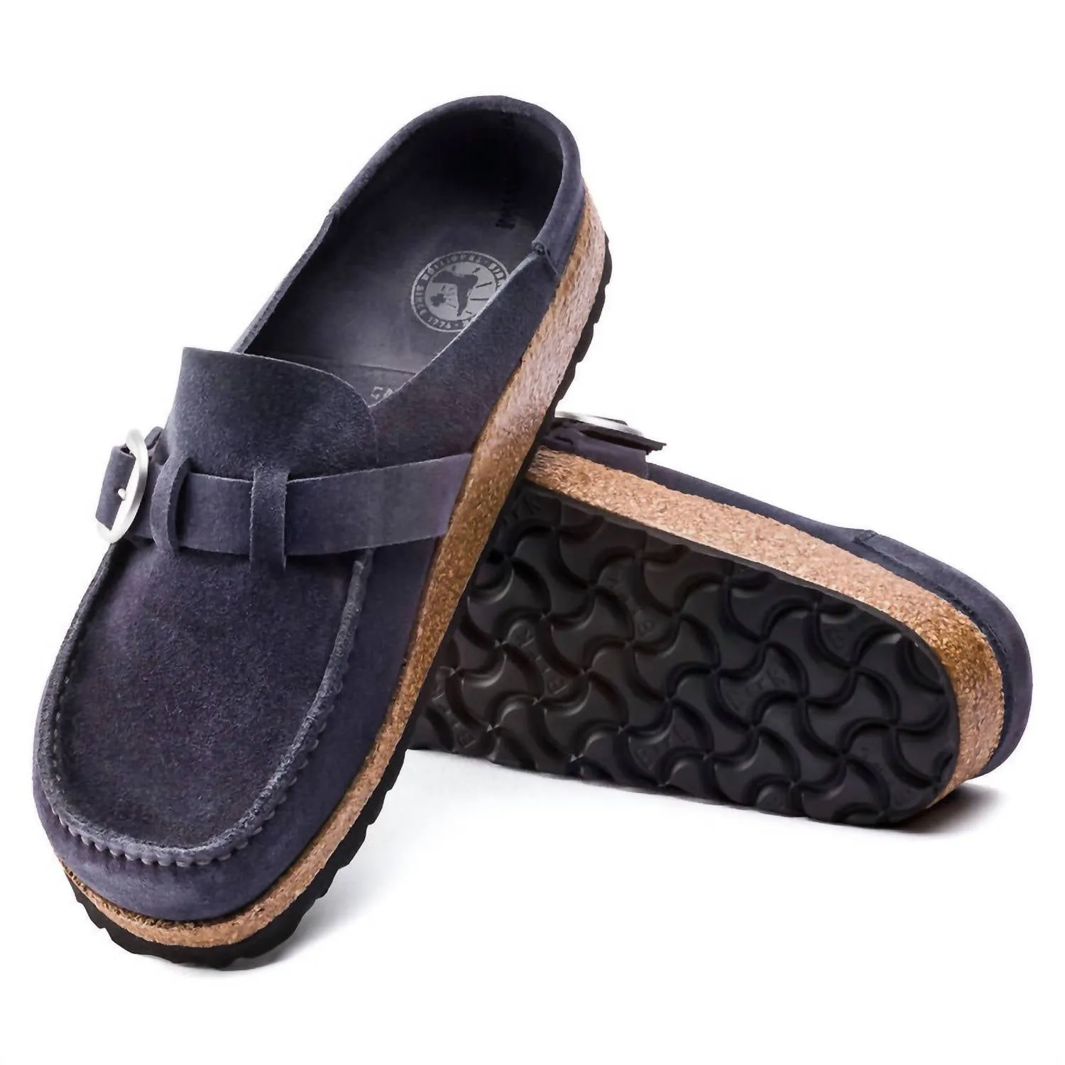 Unisex Buckley Suede Leather Sandal in Night