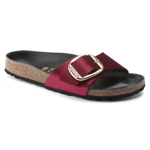 Unisex Madrid Big Buckle Sandal (Narrow) In Velvet Maroon