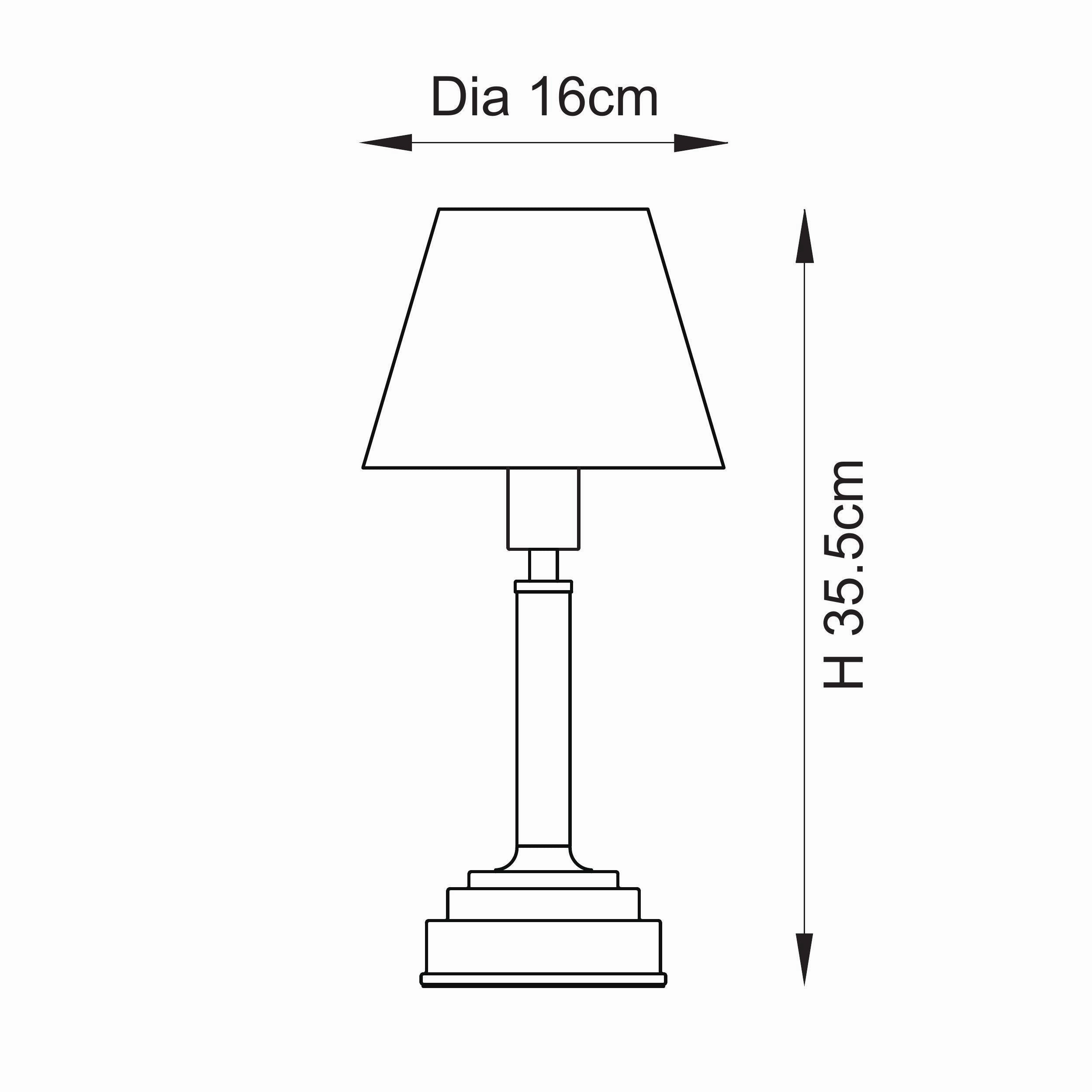 Upton Rechargeable Table Lamp & Leaf 16cm Shell Bay Blue Shade