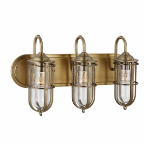 Urban Restoration 3 Light Brass Bathroom Wall Light vintage desk lamp