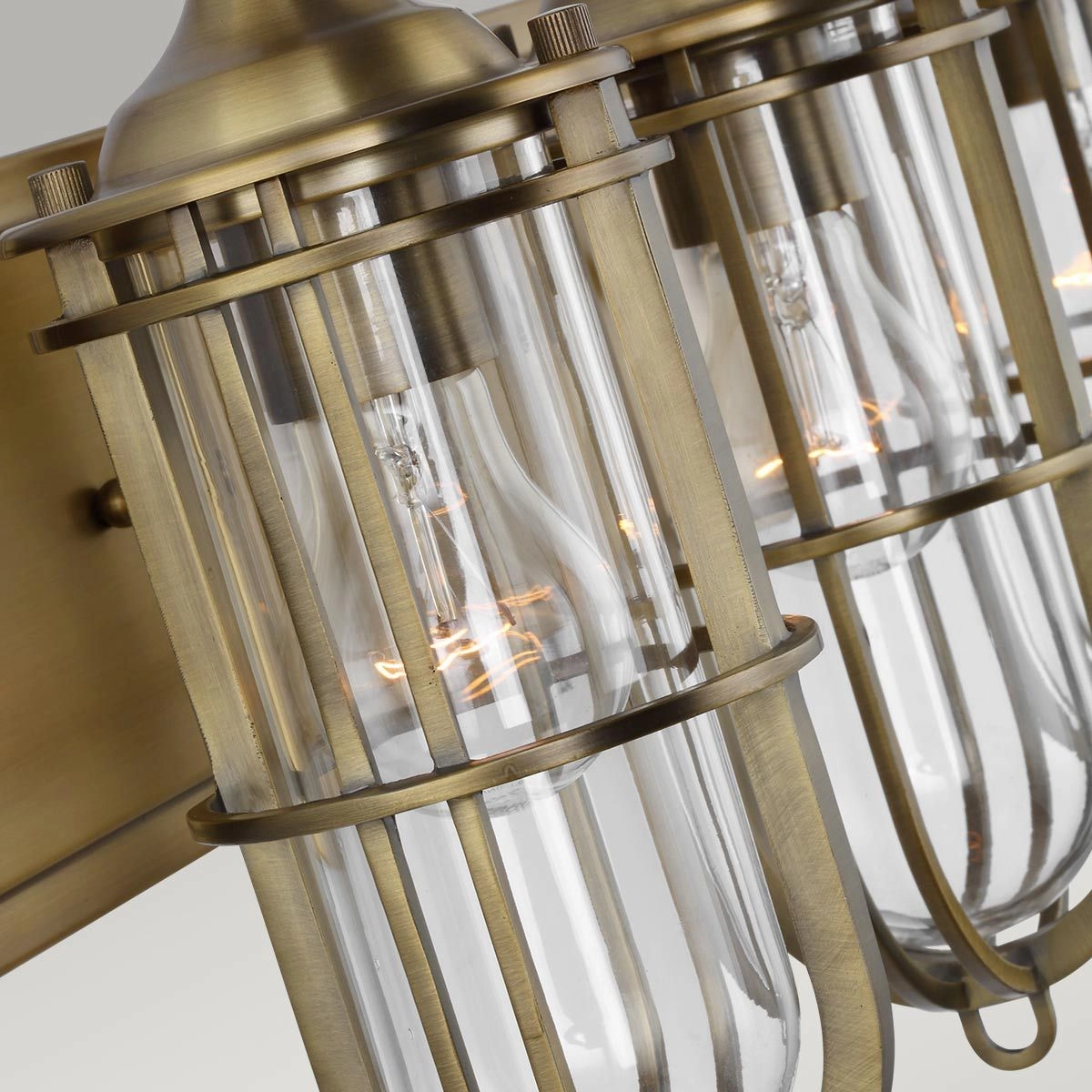 Urban Restoration 3 Light Brass Bathroom Wall Light