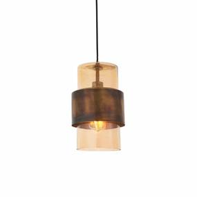 Vauxhall Modern Brass Patina Pendant With Champagne Glass white ceiling lamp