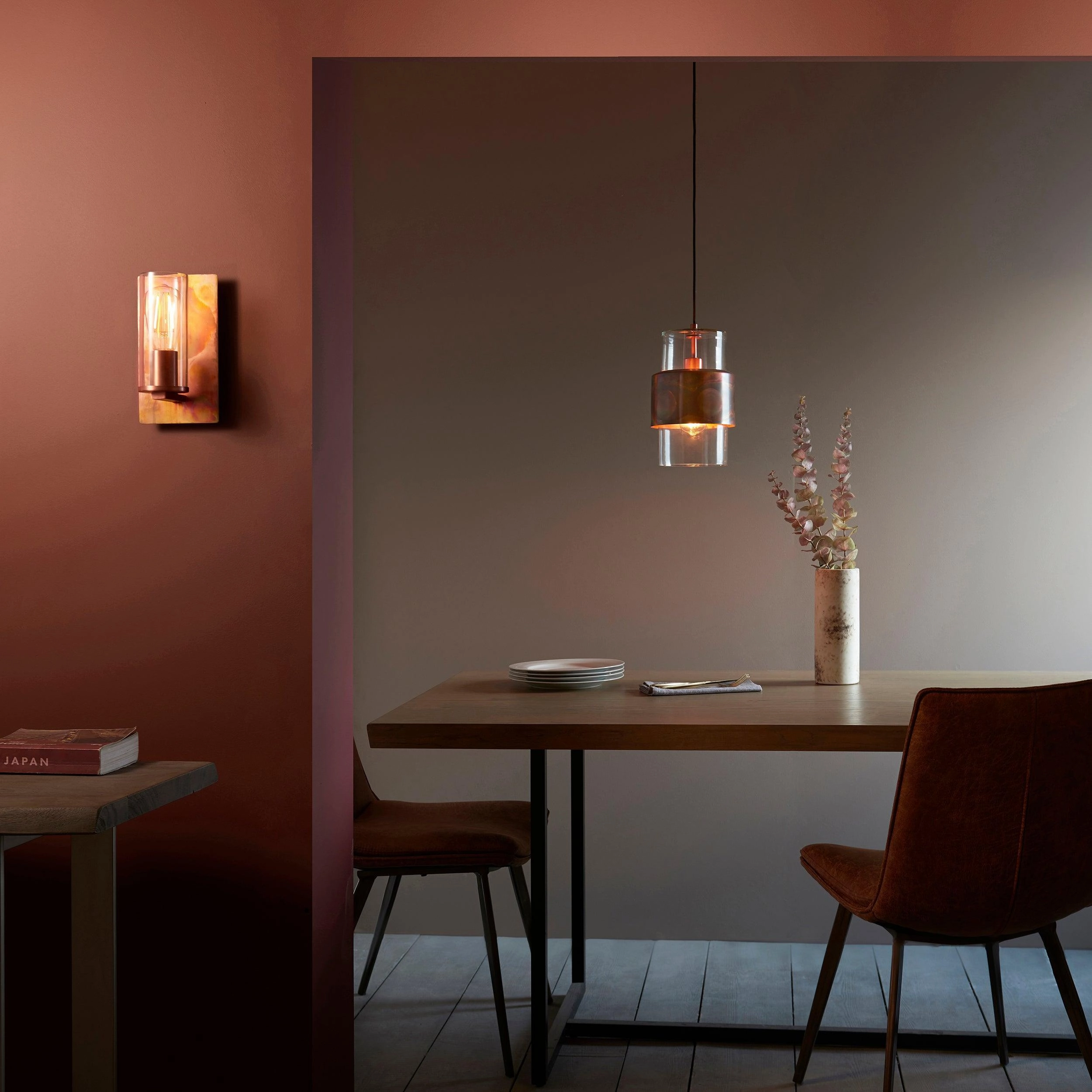 Vauxhall Modern Copper Patina Pendant Light