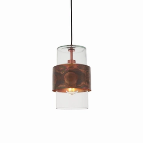 Vauxhall Modern Copper Patina Pendant Light white ceiling lamp