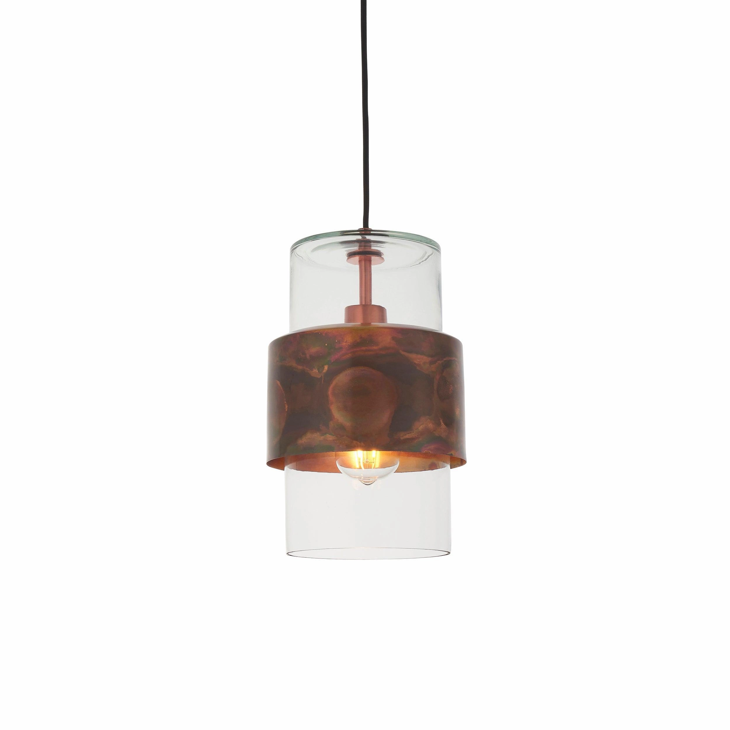 Vauxhall Modern Copper Patina Pendant Light white ceiling lamp