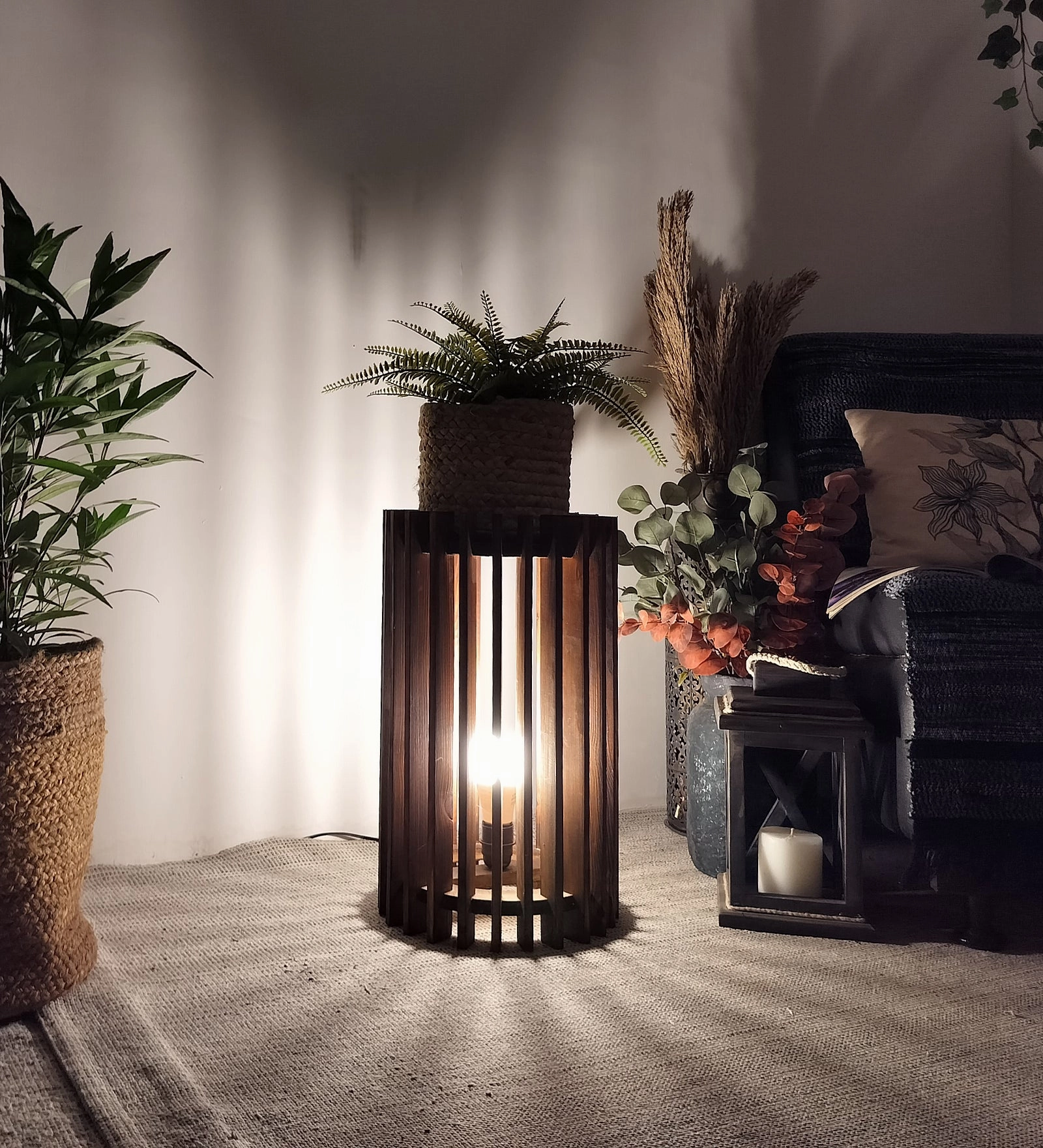 Ventus Sidekick Wooden Floor Lamp (BULB NOT INCLUDED)