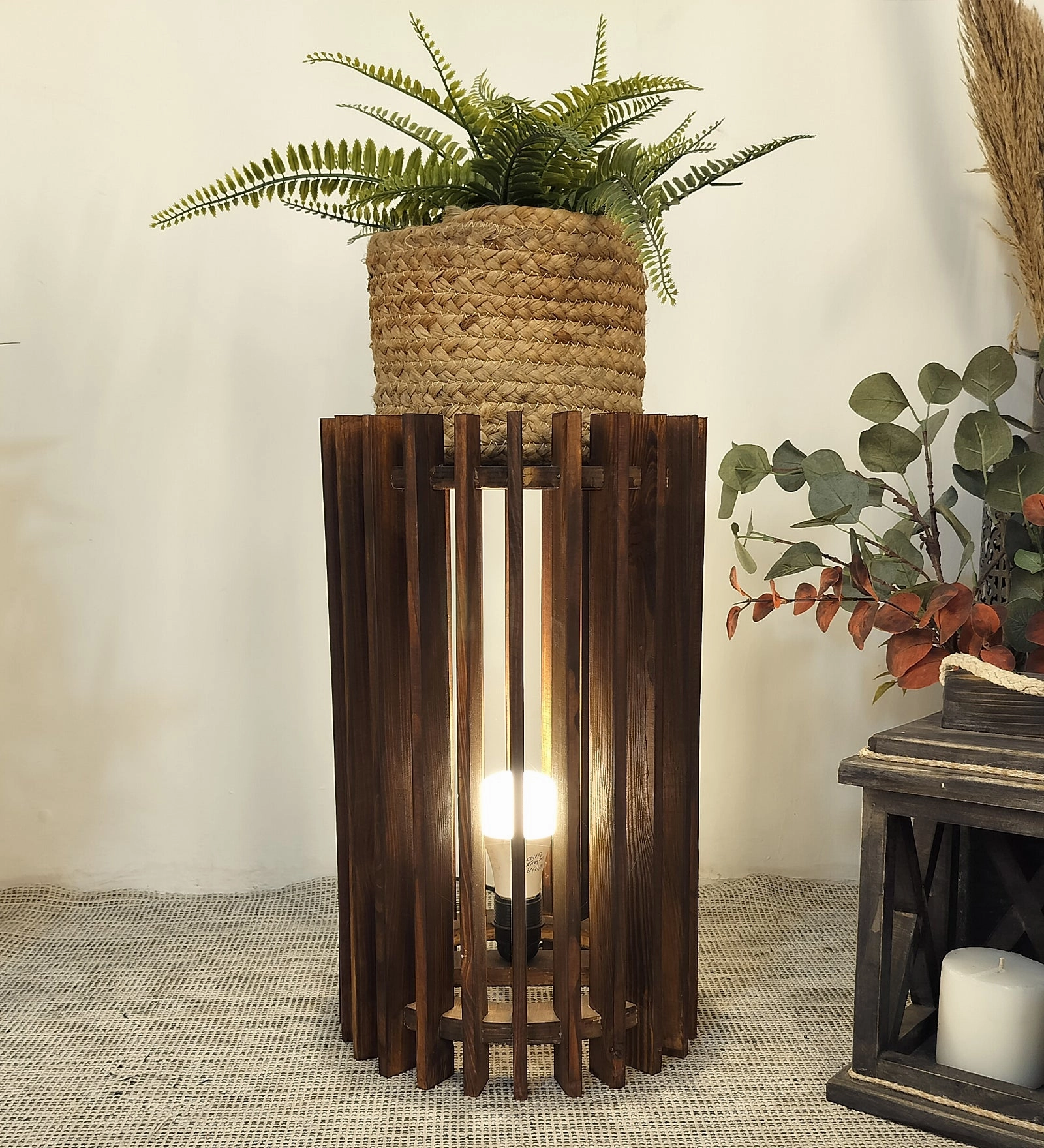 Ventus Sidekick Wooden Floor Lamp (BULB NOT INCLUDED) creative lampshade design