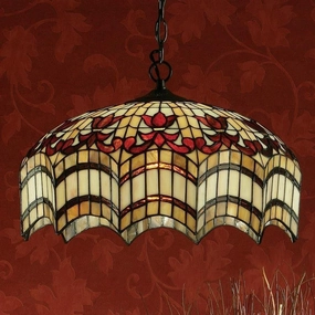 Vesta Medium Tiffany Ceiling Light - 1 Bulb Fitting recessed ceiling spot lamp