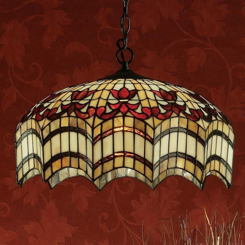 Vesta Medium Tiffany Ceiling Light - 1 Bulb Fitting recessed ceiling spot lamp