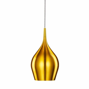 Vibrant 1 Light Metal Gold Pendant - Searchlight ambient ceiling fixture