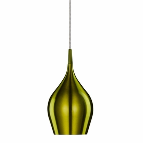 Vibrant 1 Light Metal Green Pendant - 6461-12GR Searchlight ambient ceiling fixture