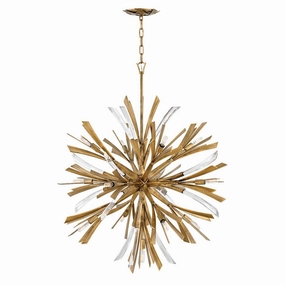 Vida 13 Light Large Gold Pendant Light sleek LED ceiling lamp