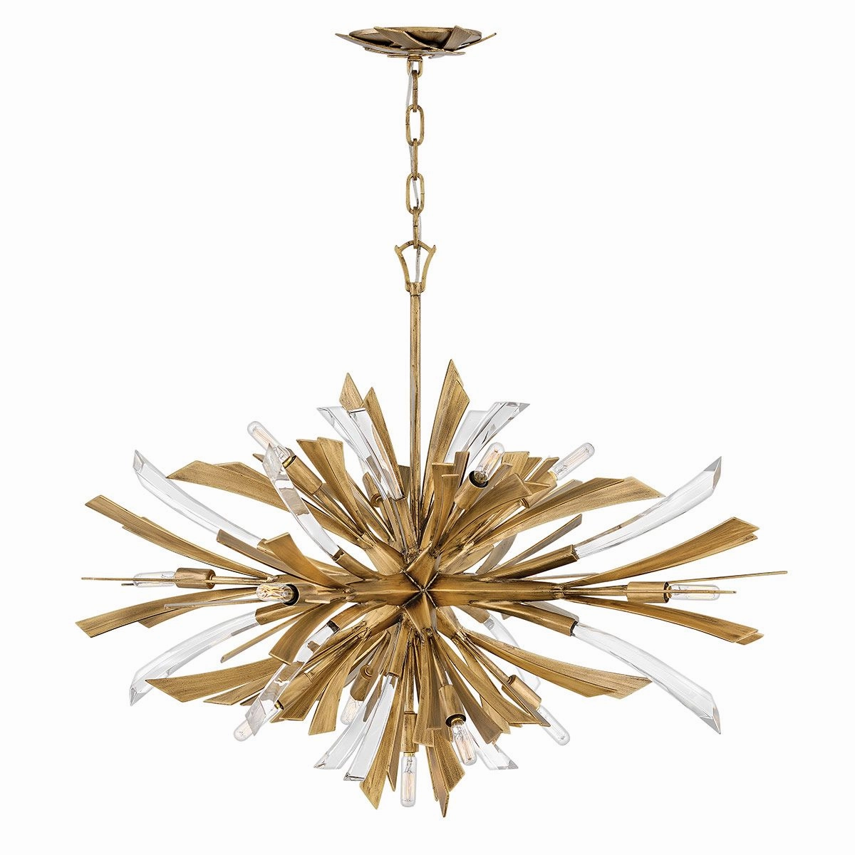 Vida 13 Light Wide Gold Pendant Light