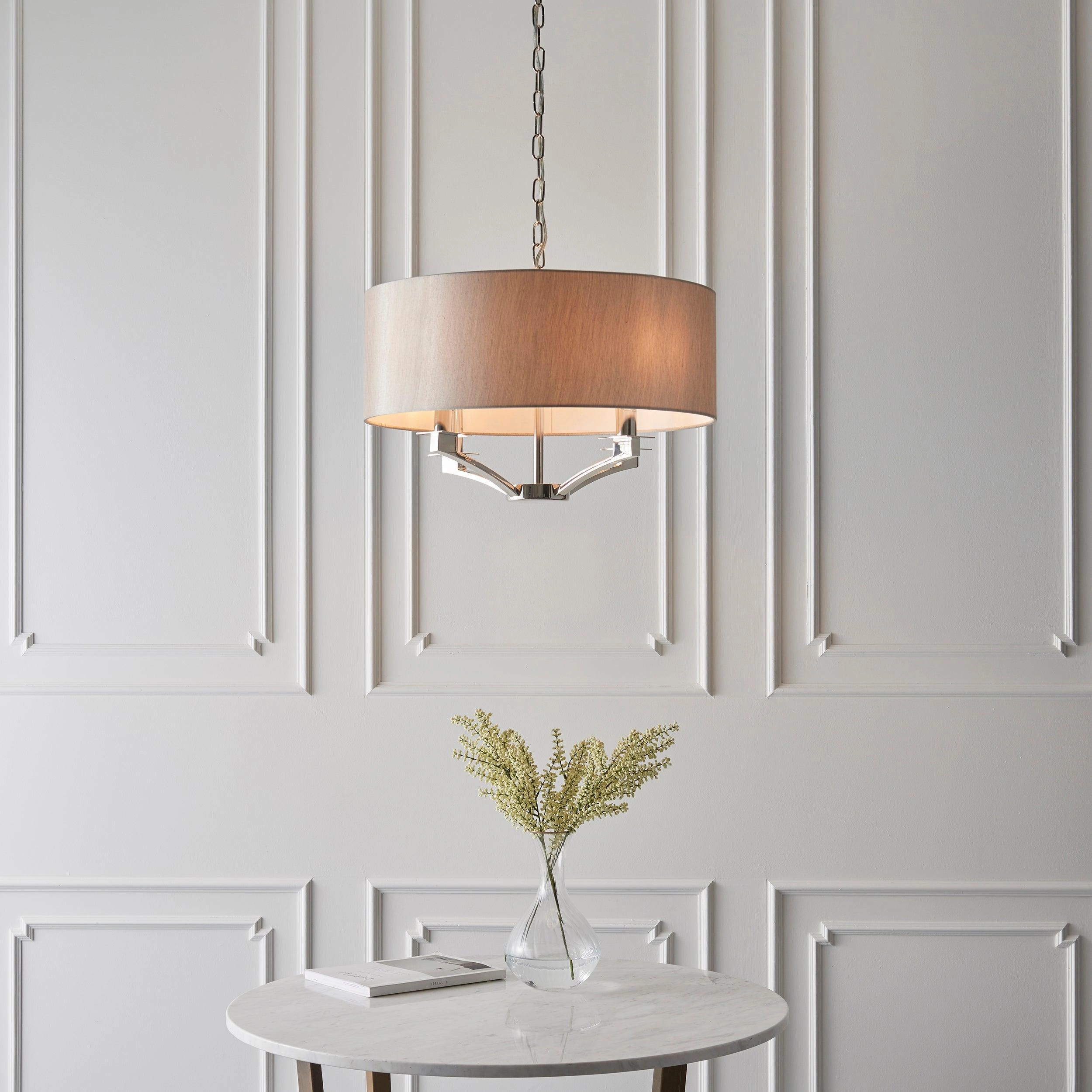 Vienna Polished Nickel 4 Light Ceiling Pendant Ceiling