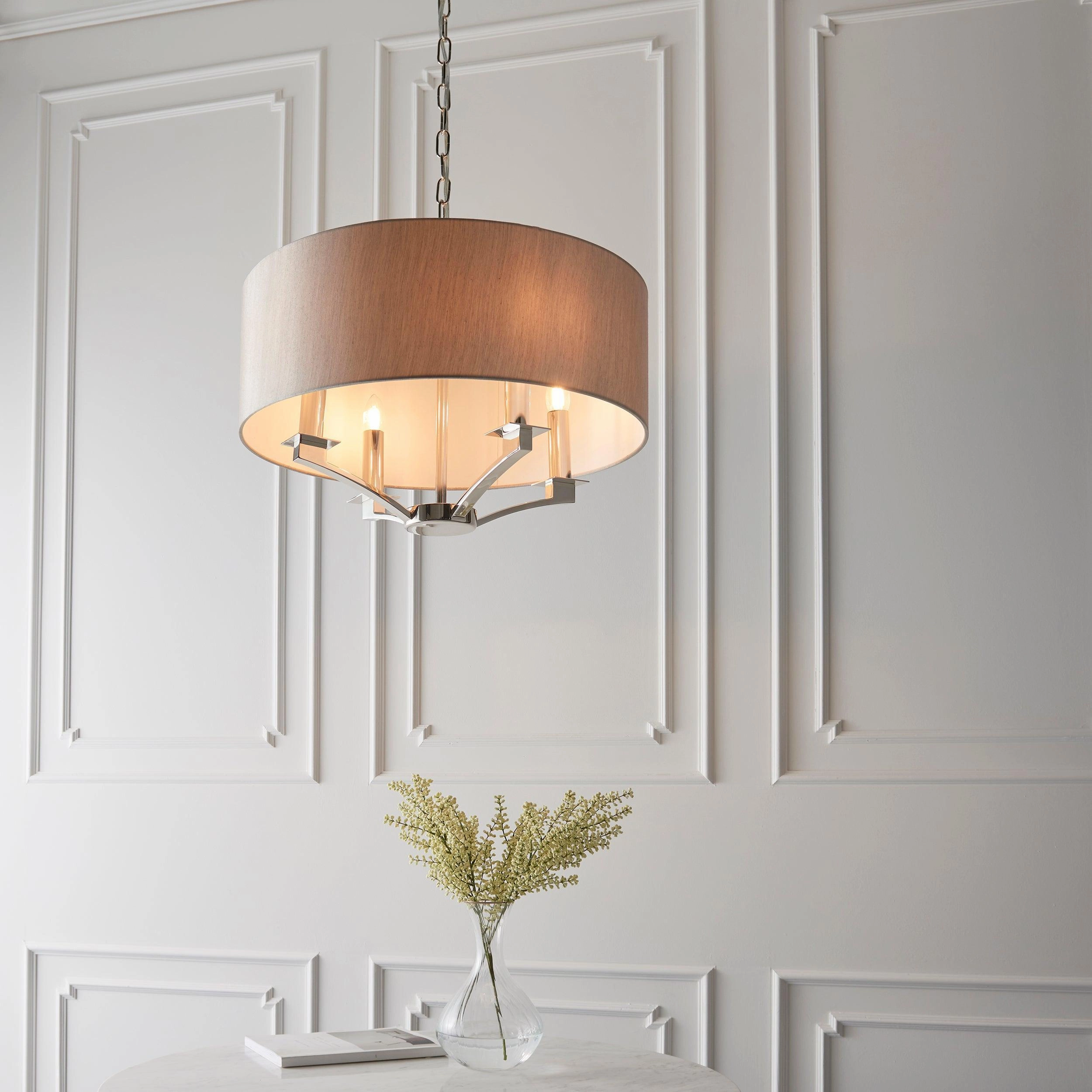 Vienna Polished Nickel 4 Light Ceiling Pendant Ceiling
