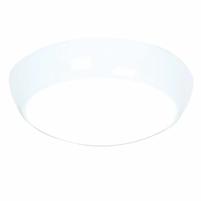 Vigor LED White Flush Ceiling Light with Emergency Backup IP65 16W & 2W weatherproof garden light