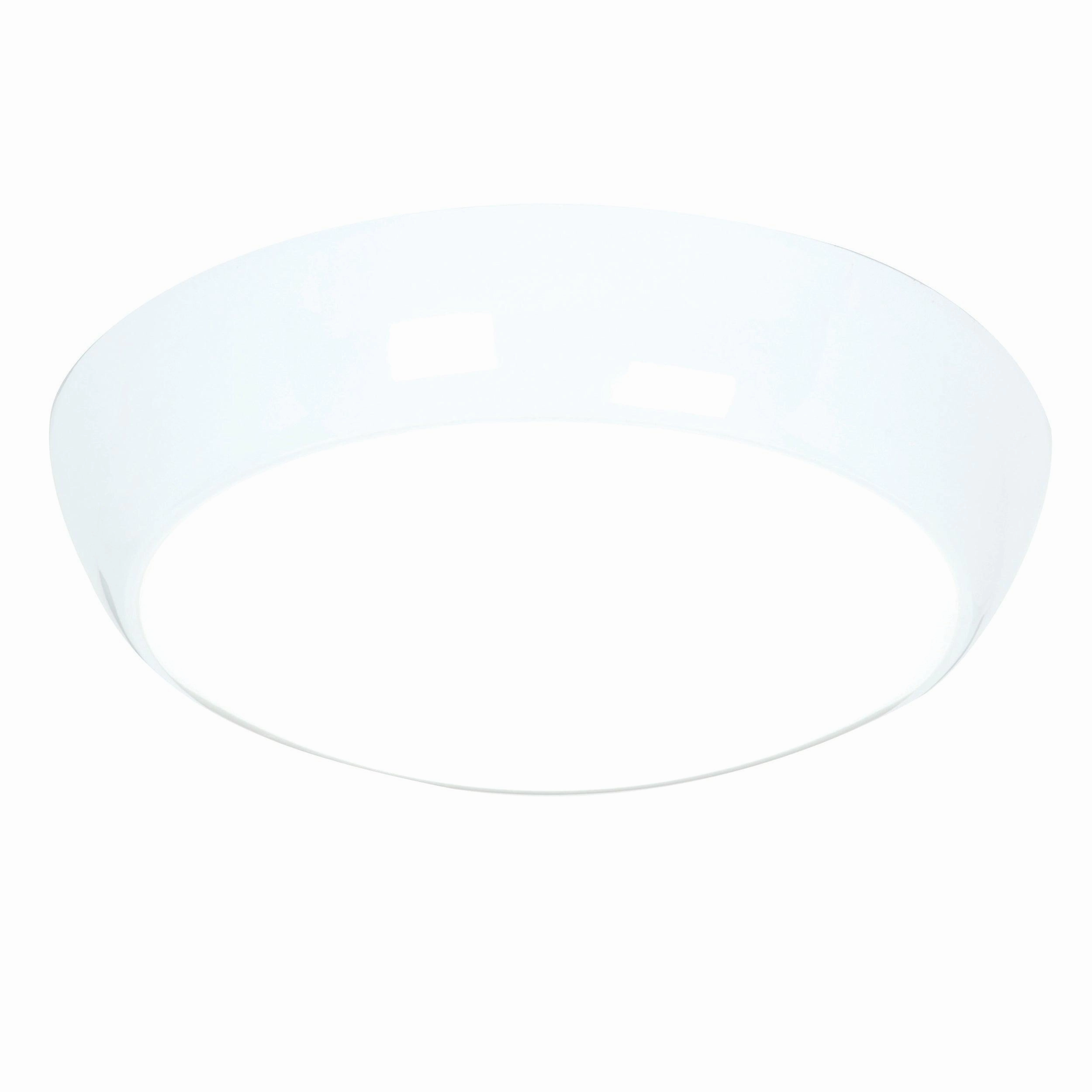 Vigor LED White Flush Ceiling Light with Emergency Backup IP65 16W & 2W weatherproof garden light