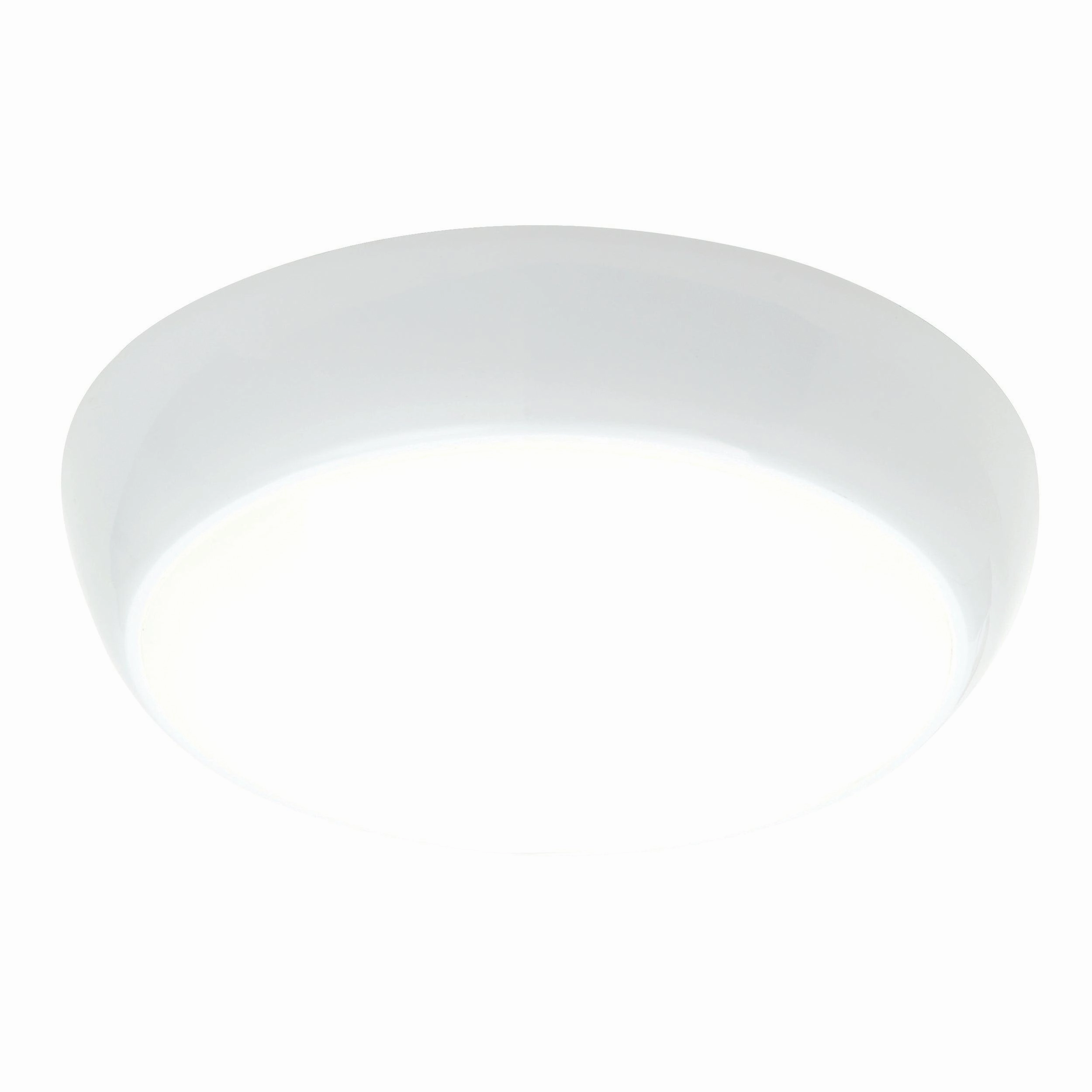Vigor LED White Flush Ceiling Light with Microwave Emergency IP65 16W & 2W weatherproof garden light