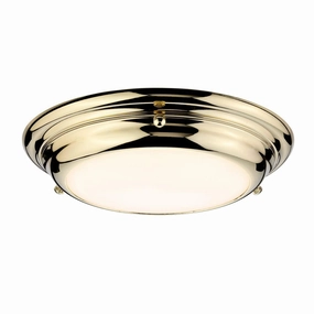 Welland Mini LED Flush Polished Brass Bathroom Ceiling Light soft glow ceiling light