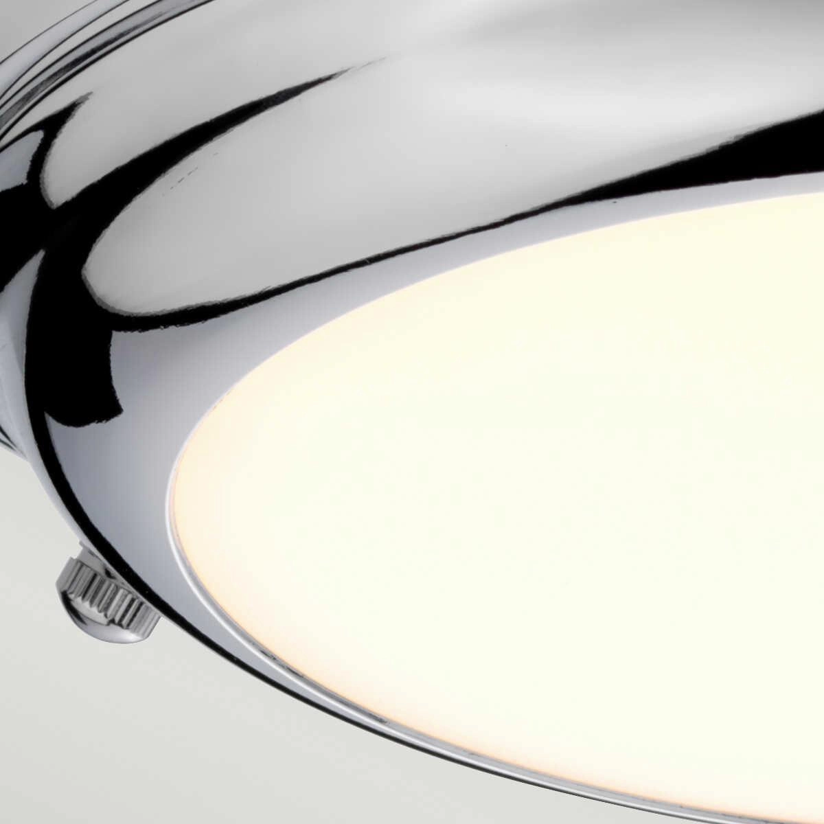 Welland Mini LED Flush Polished Chrome Bathroom Ceiling Light