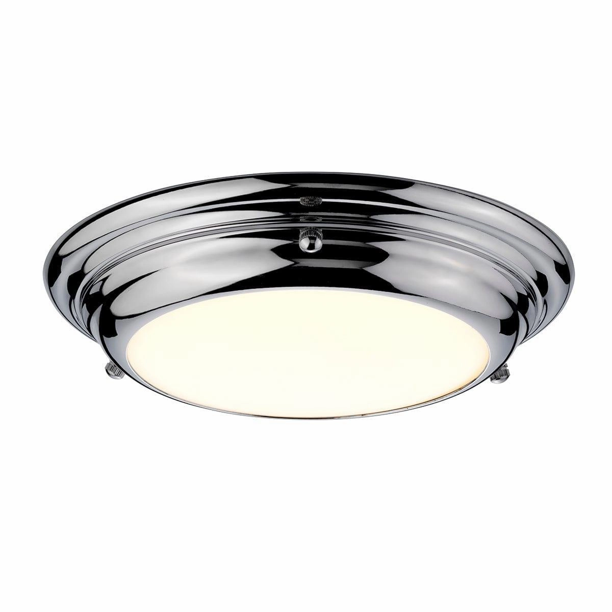 Welland Mini LED Flush Polished Chrome Bathroom Ceiling Light ambient ceiling fixture