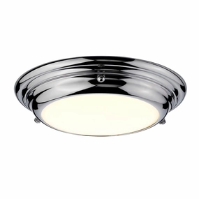 Welland Mini LED Flush Polished Chrome Bathroom Ceiling Light ambient ceiling fixture
