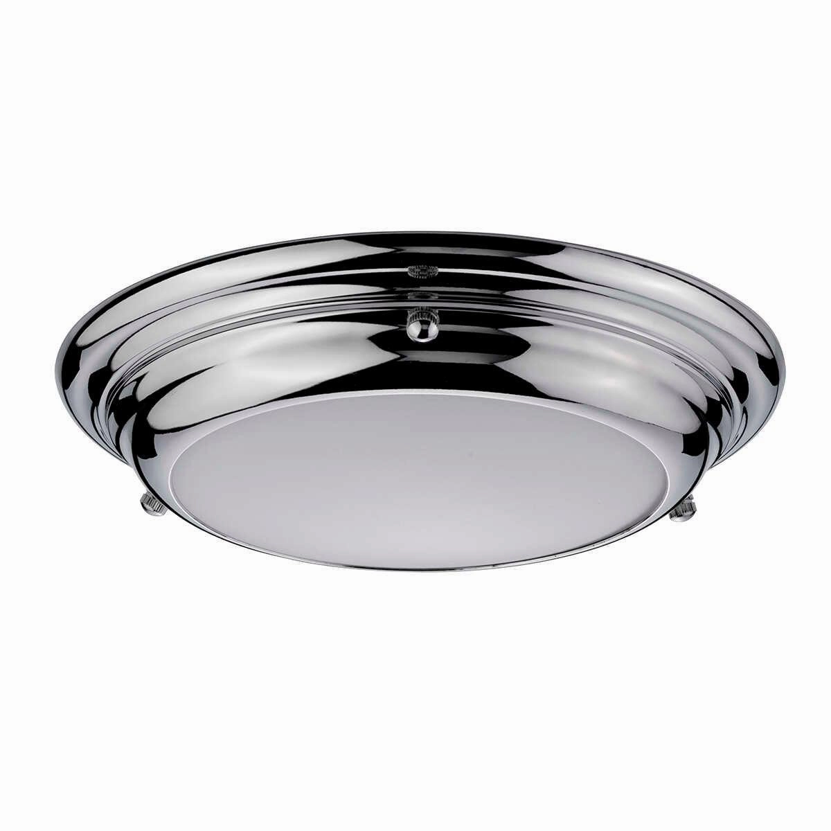 Welland Mini LED Flush Polished Chrome Bathroom Ceiling Light