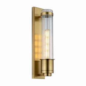 Wellington 1 Light Aged Brass Bathroom Wall Light vintage desk lamp