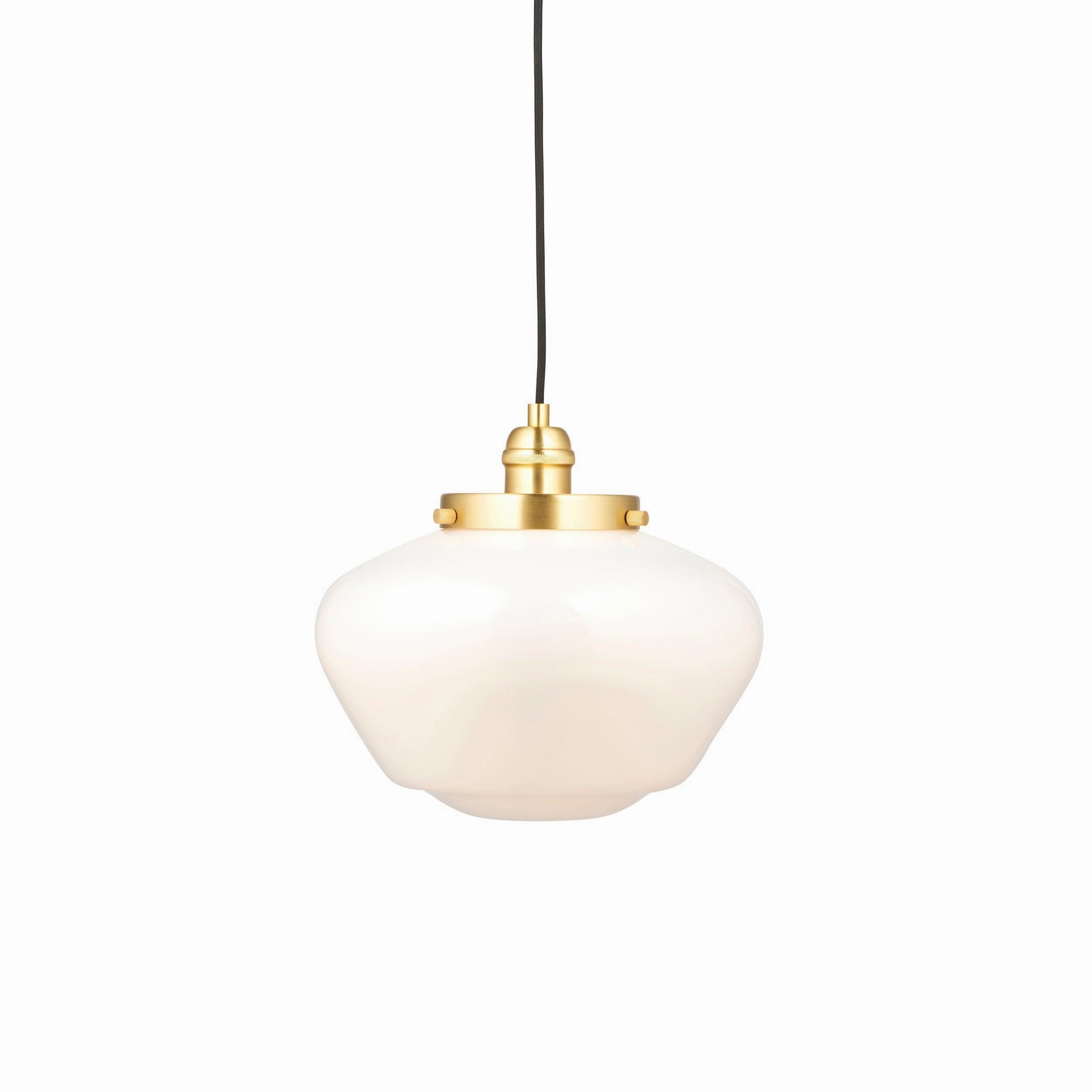 Westbourne Brass Pendant Ceiling Light - Opal Glass Shade ambient ceiling fixture