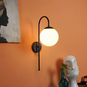 White and Black  Iron Wall Light decorative ceiling fixture