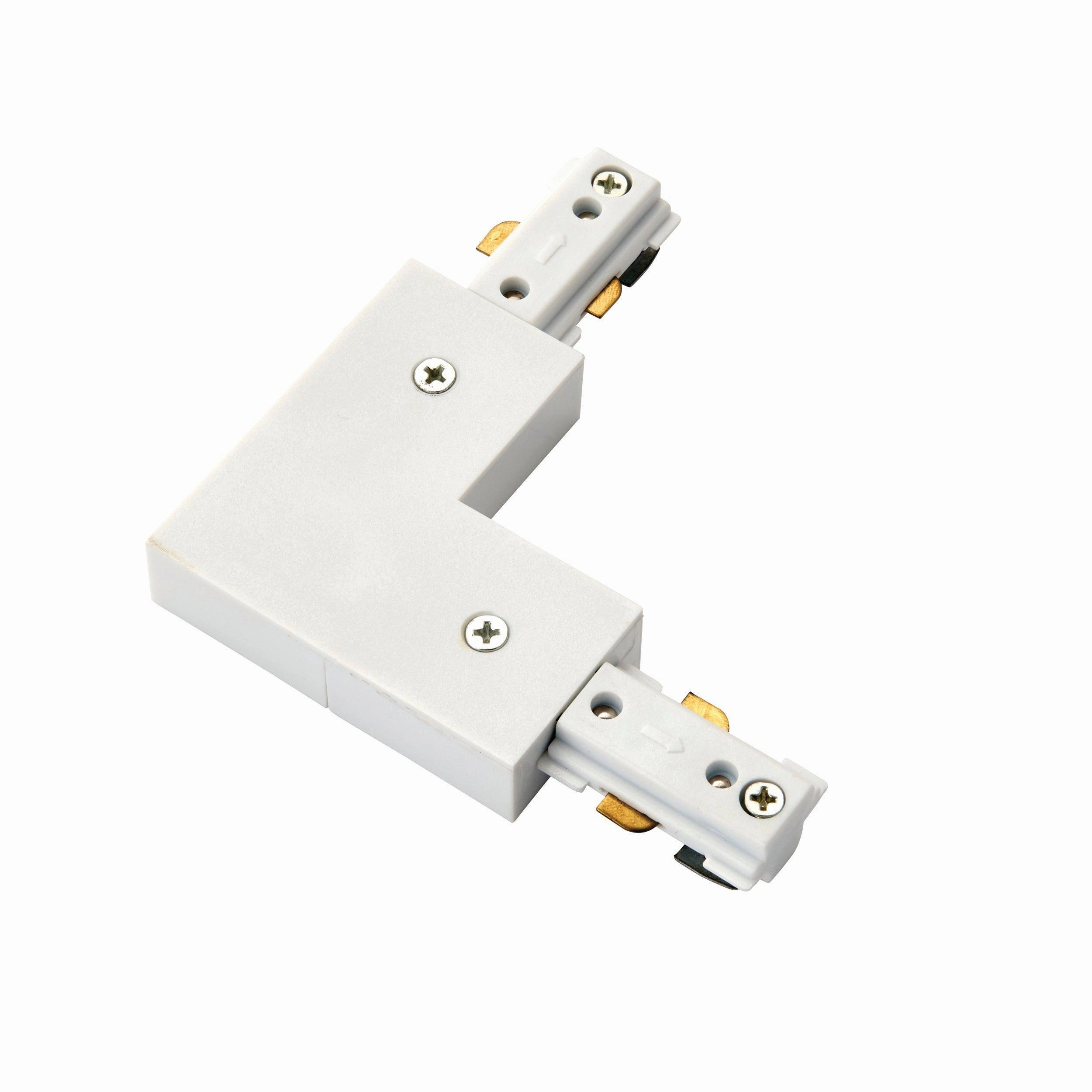 White Track l connector weatherproof garden light