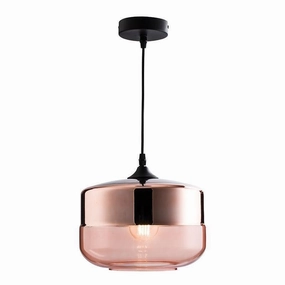 Willis 1 Light Tinted Cognac & Copper Glass Ceiling Pendant white ceiling lamp