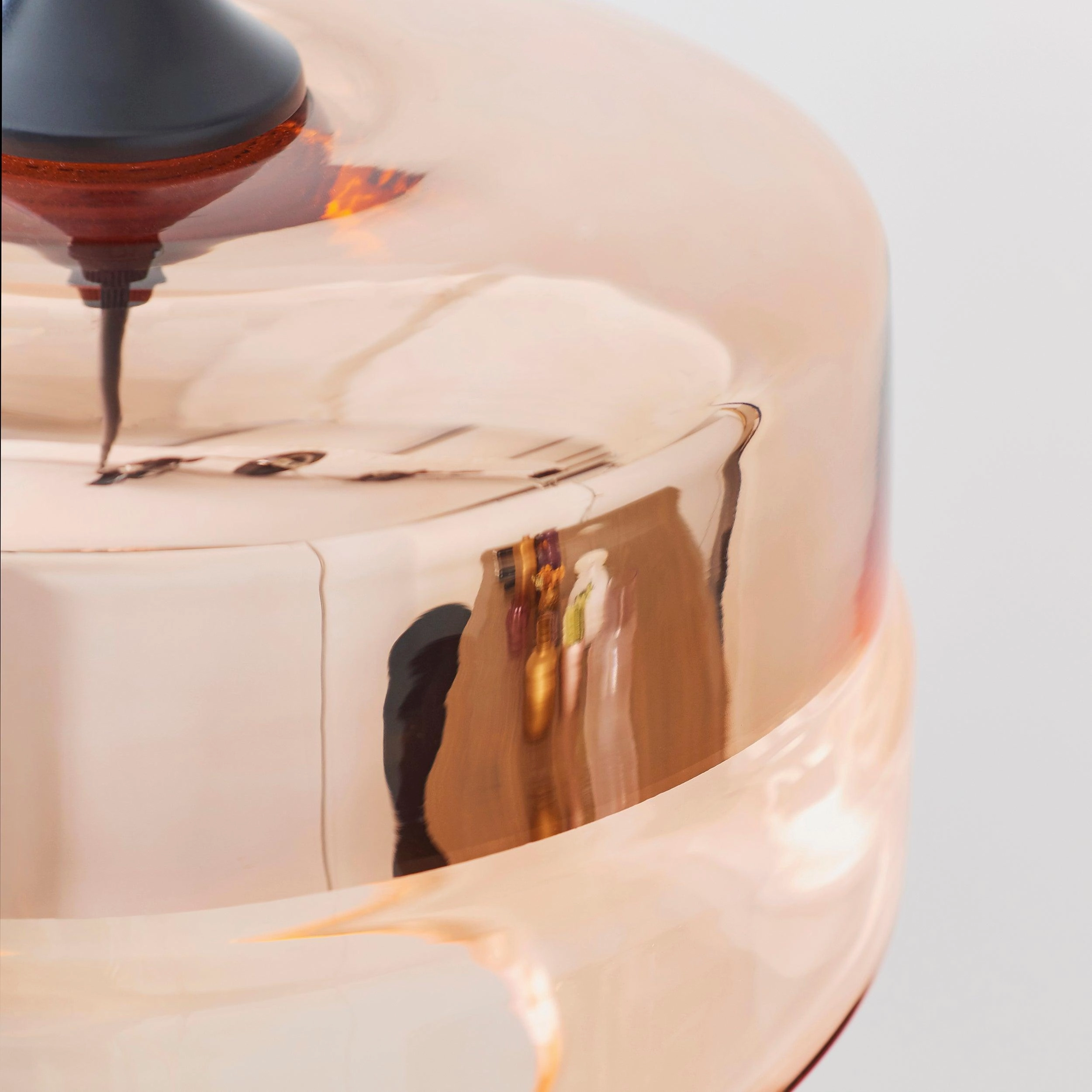 Willis 1 Light Tinted Cognac & Copper Glass Ceiling Pendant