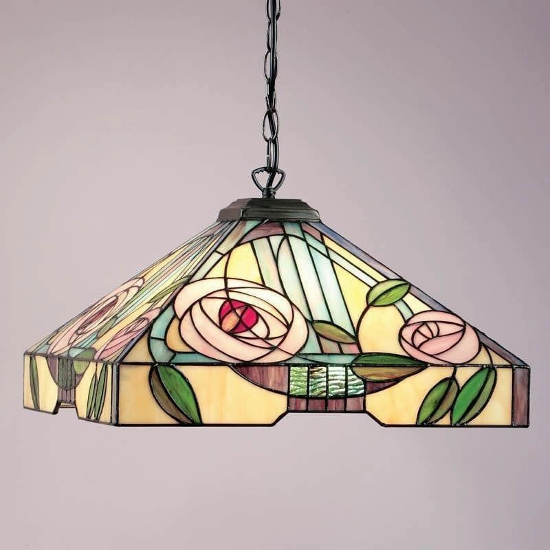 Willow Large Tiffany Ceiling Light- 1 Bulb Fitting recessed ceiling spot lamp