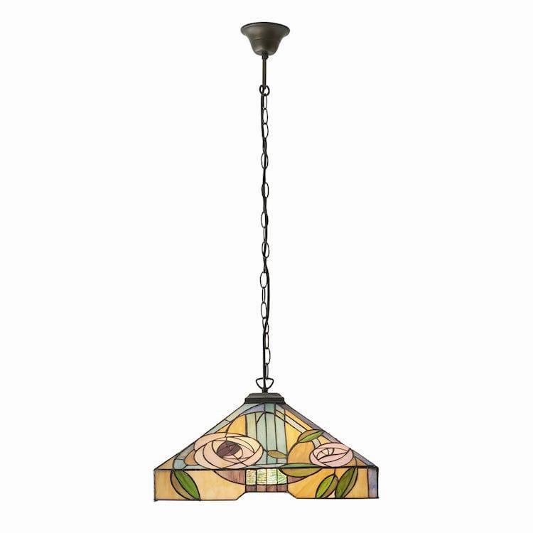 Willow Large Tiffany Ceiling Light, 3 bulb fitting recessed ceiling spot lamp