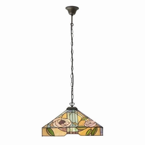 Willow Large Tiffany Ceiling Light, 3 bulb fitting recessed ceiling spot lamp