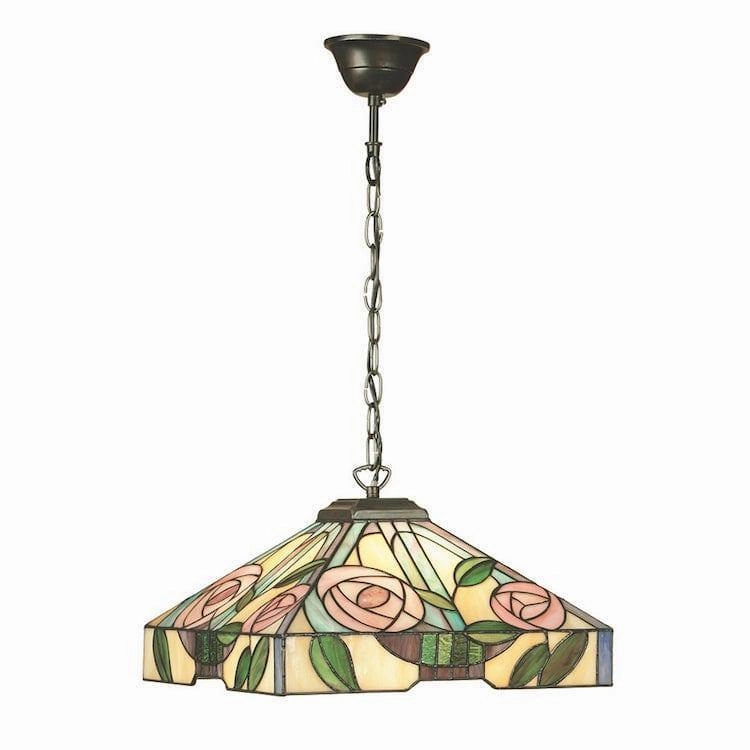 Willow Medium Tiffany Ceiling Light, 1 bulb fitting recessed ceiling spot lamp