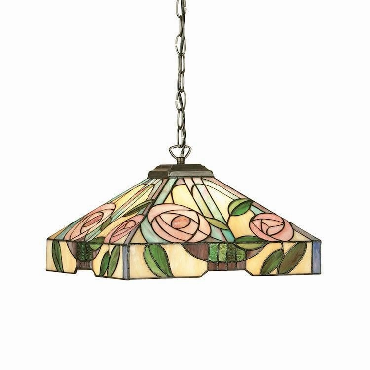 Willow Medium Tiffany Ceiling Light, 1 bulb fitting