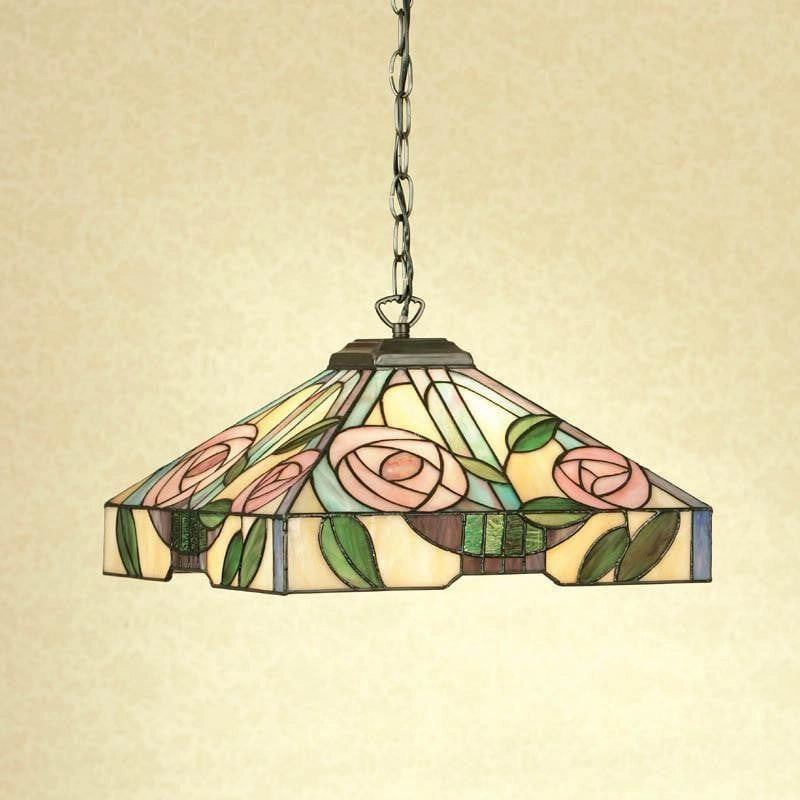 Willow Medium Tiffany Ceiling Light, 1 bulb fitting