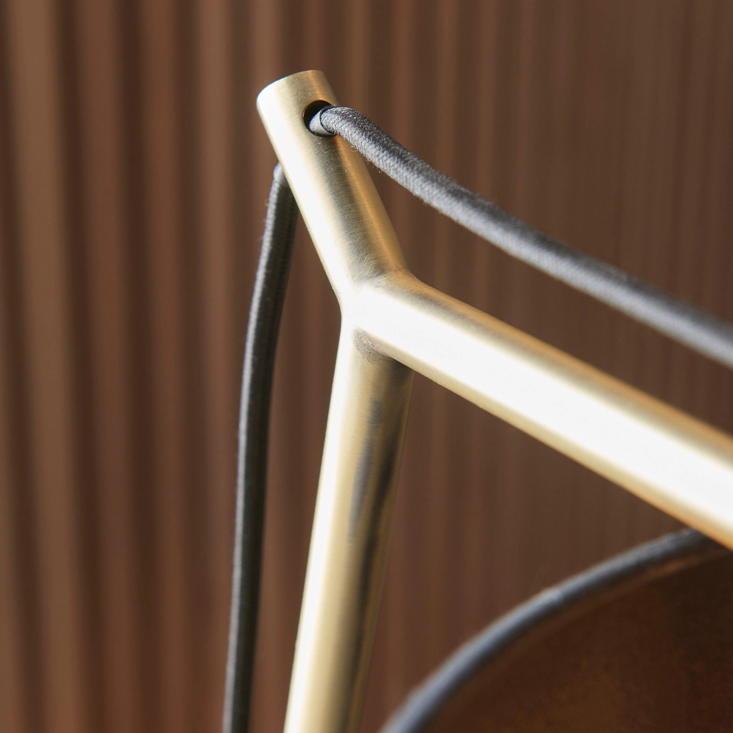 Wimbledon Matt Brass Table Lamp - Black Shade