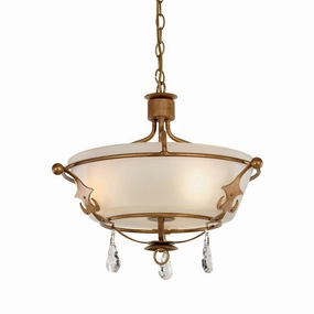 Windsor 3 Light Semi Flush Light - Gold Patina Ceiling Light soft glow ceiling light