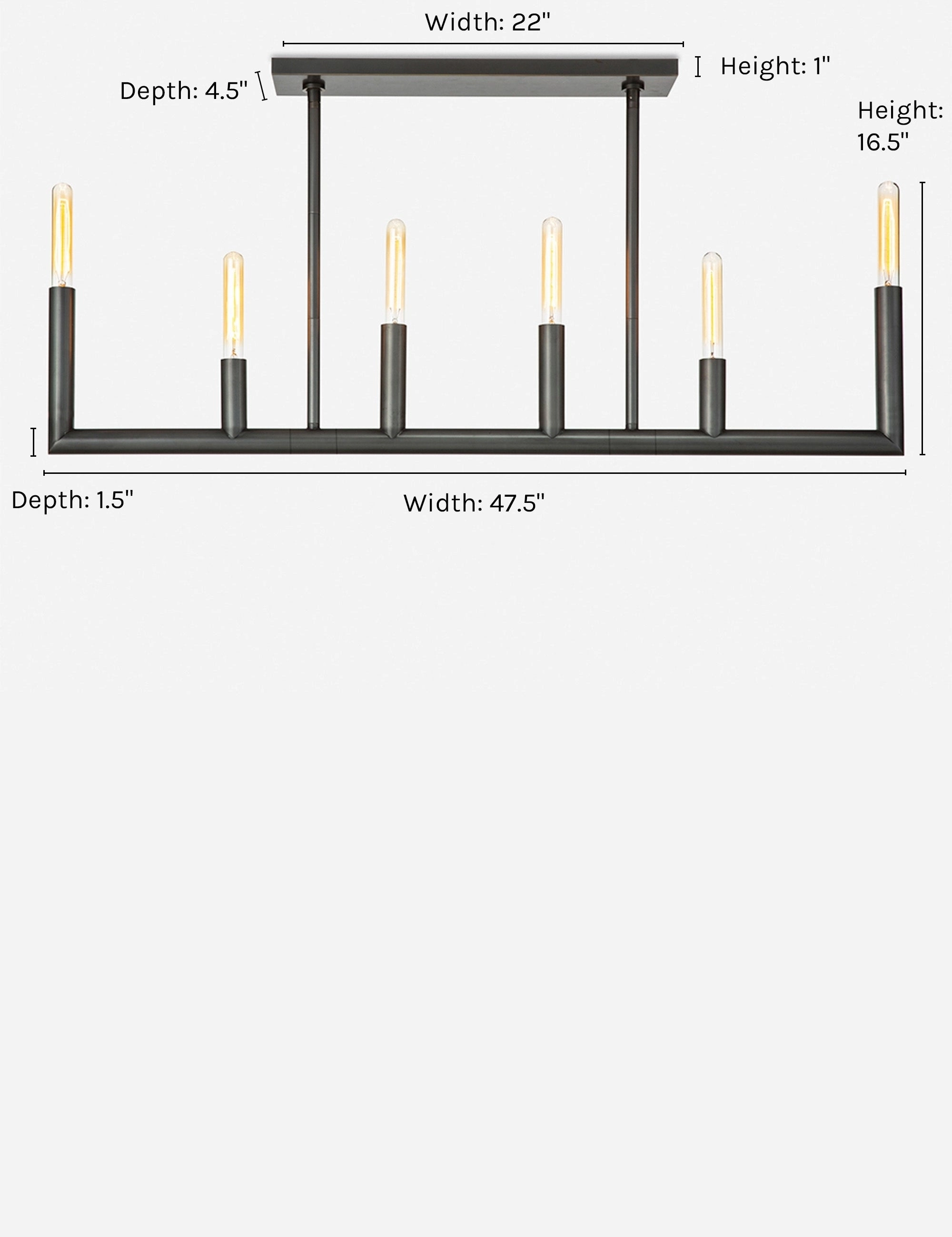 Wolfe Linear Chandelier by Regina Andrew by Regina Andrew