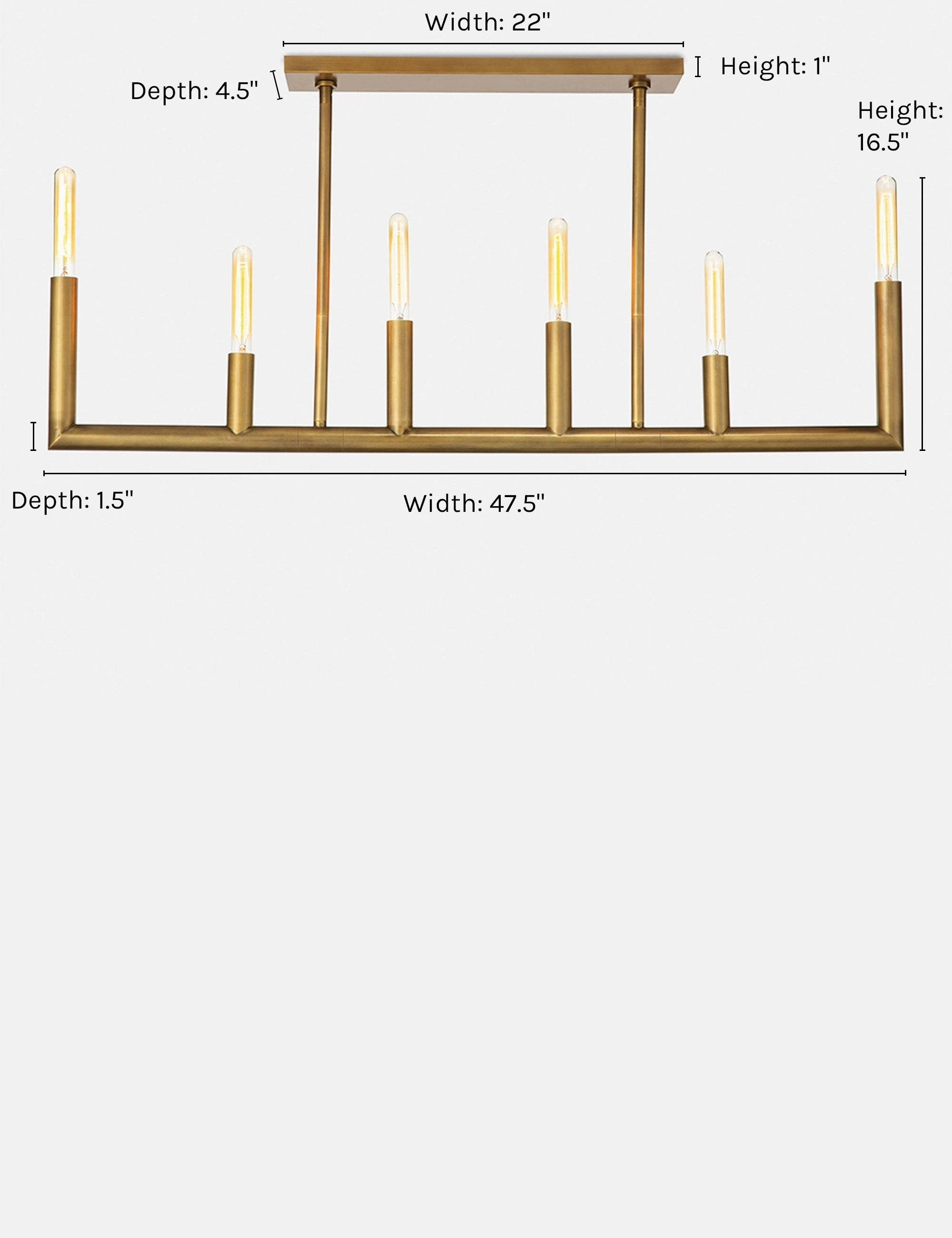 Wolfe Linear Chandelier by Regina Andrew by Regina Andrew