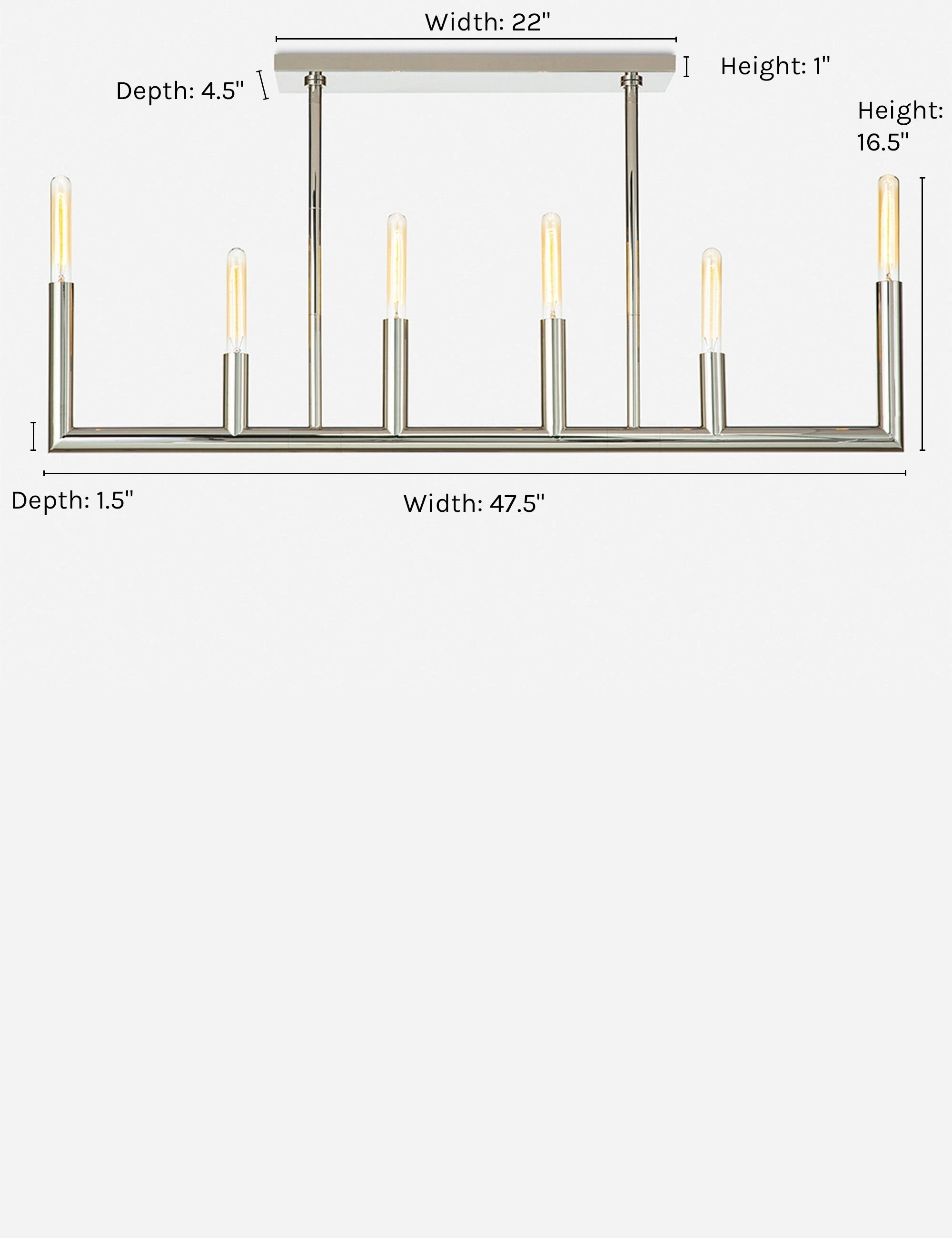 Wolfe Linear Chandelier by Regina Andrew by Regina Andrew