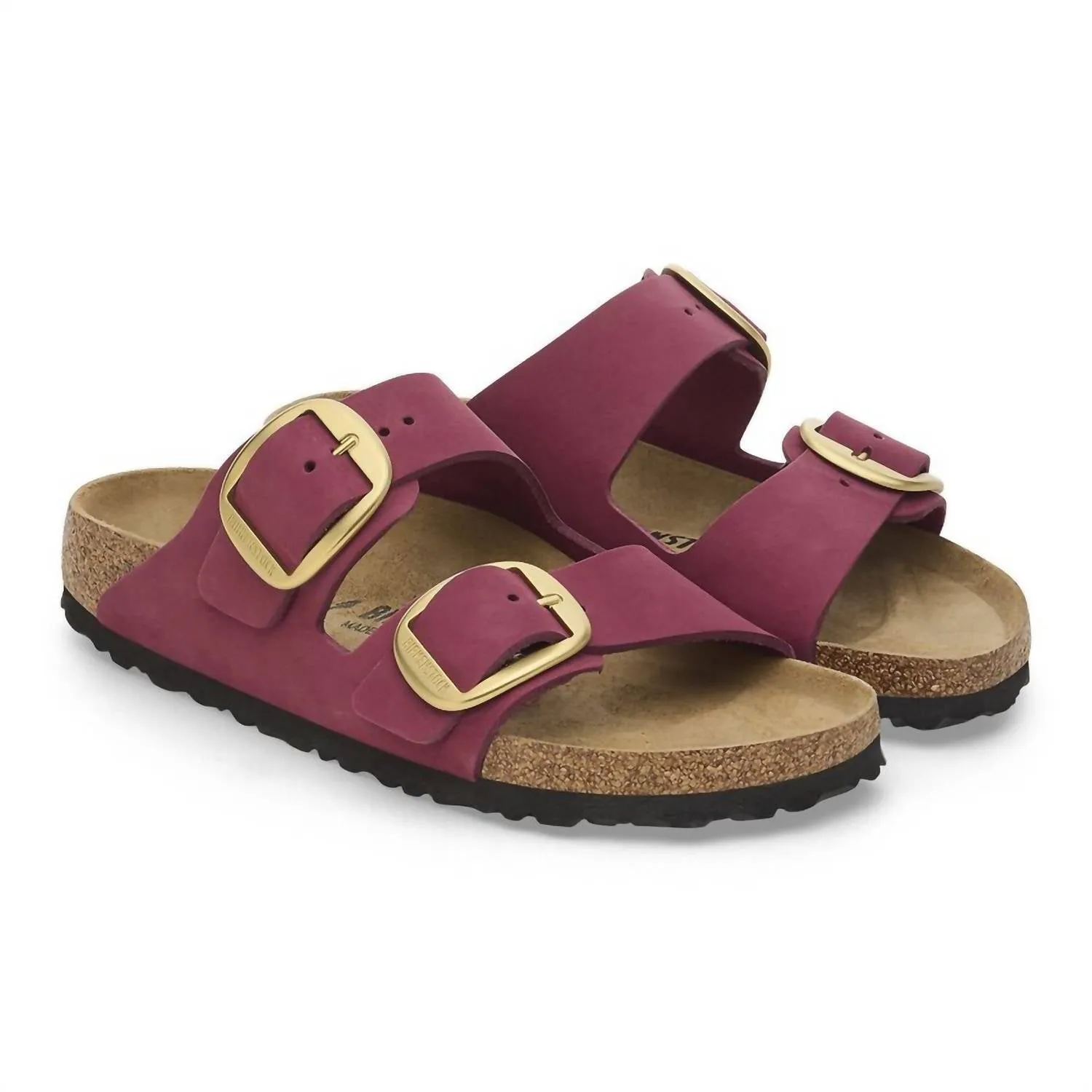 Women's Arizona Big Buckle Sandals - Narrow In Berry Crush